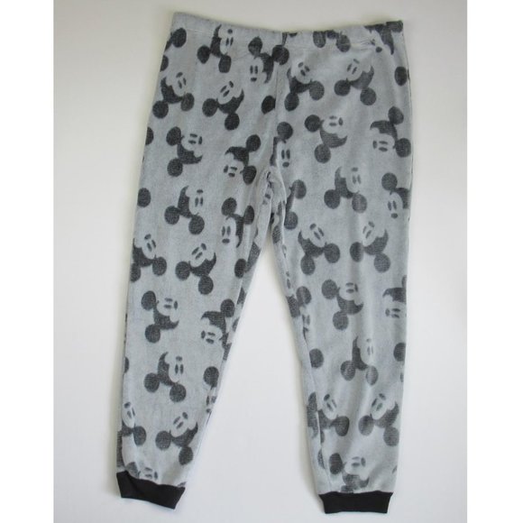 Disney Mickey Mouse Soft Fuzzy Pajama Set Long Sleeve and Pants Costco sz XXL - Picture 3 of 7
